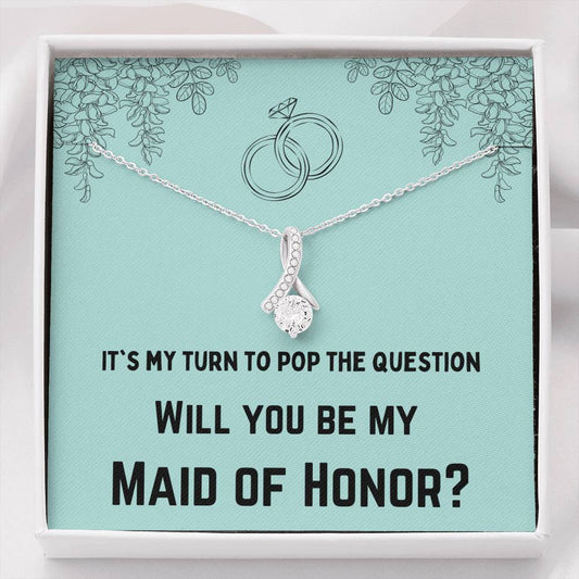 Maid of Honor Pop the Question Necklace