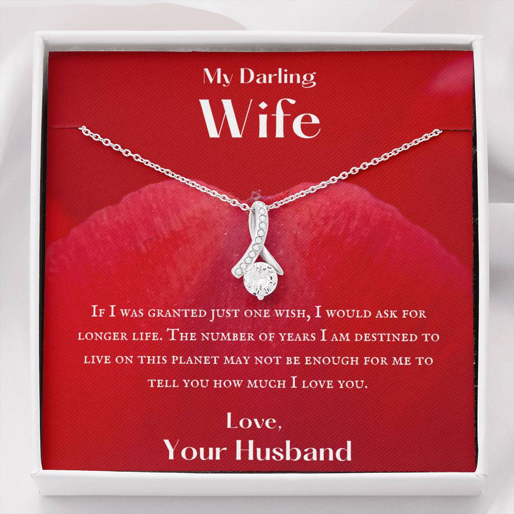 My Darling Wife One Wish Necklace