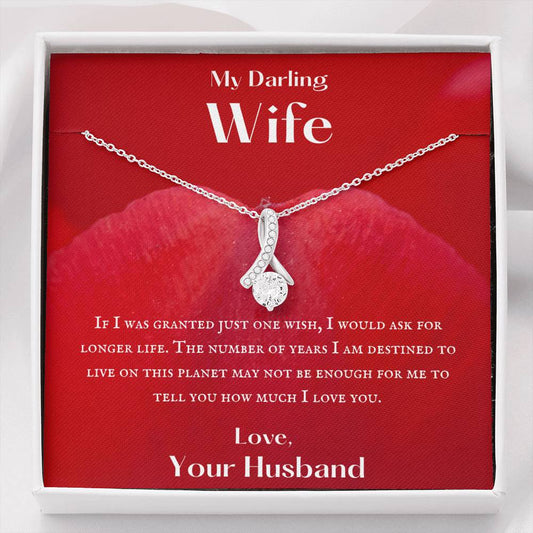 My Darling Wife One Wish Necklace