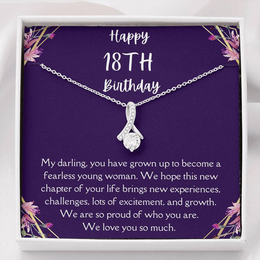 Happy 18th Birthday Ribbon Necklace