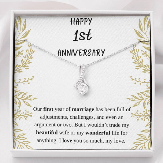 Happy 1st Anniversary Necklace