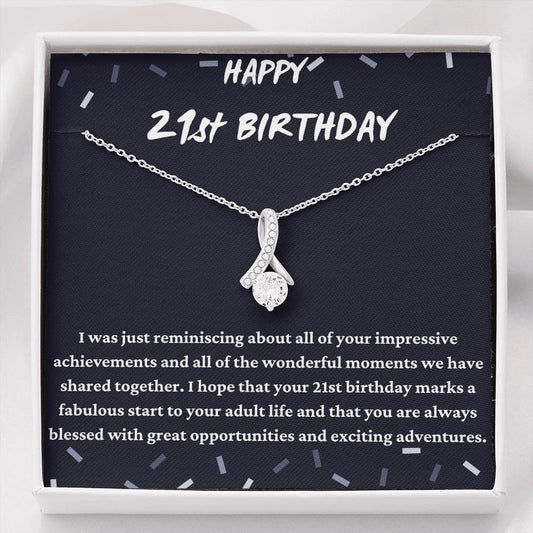 Happy 21st Birthday Necklace