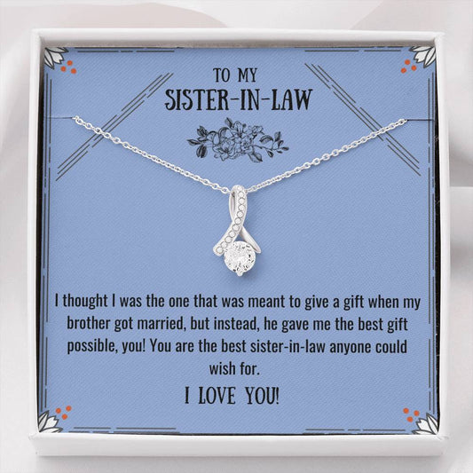 To My Sister-In-Law Wedding Necklace
