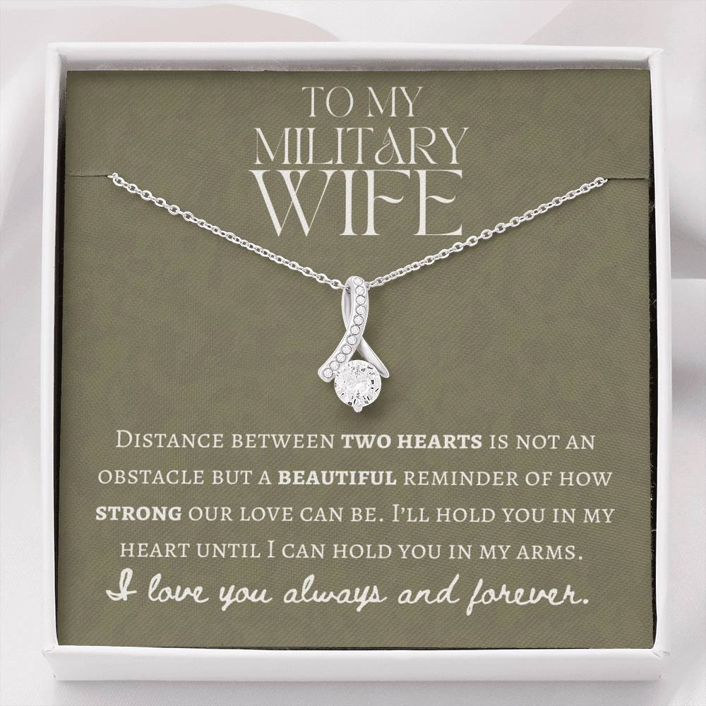 To My Military Wife Necklace