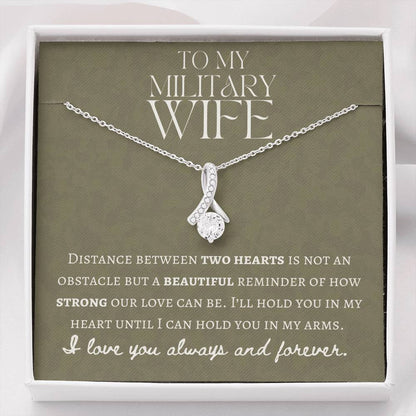 To My Military Wife Necklace