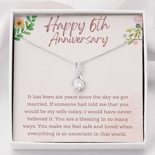 Happy 6th Anniversary Necklace