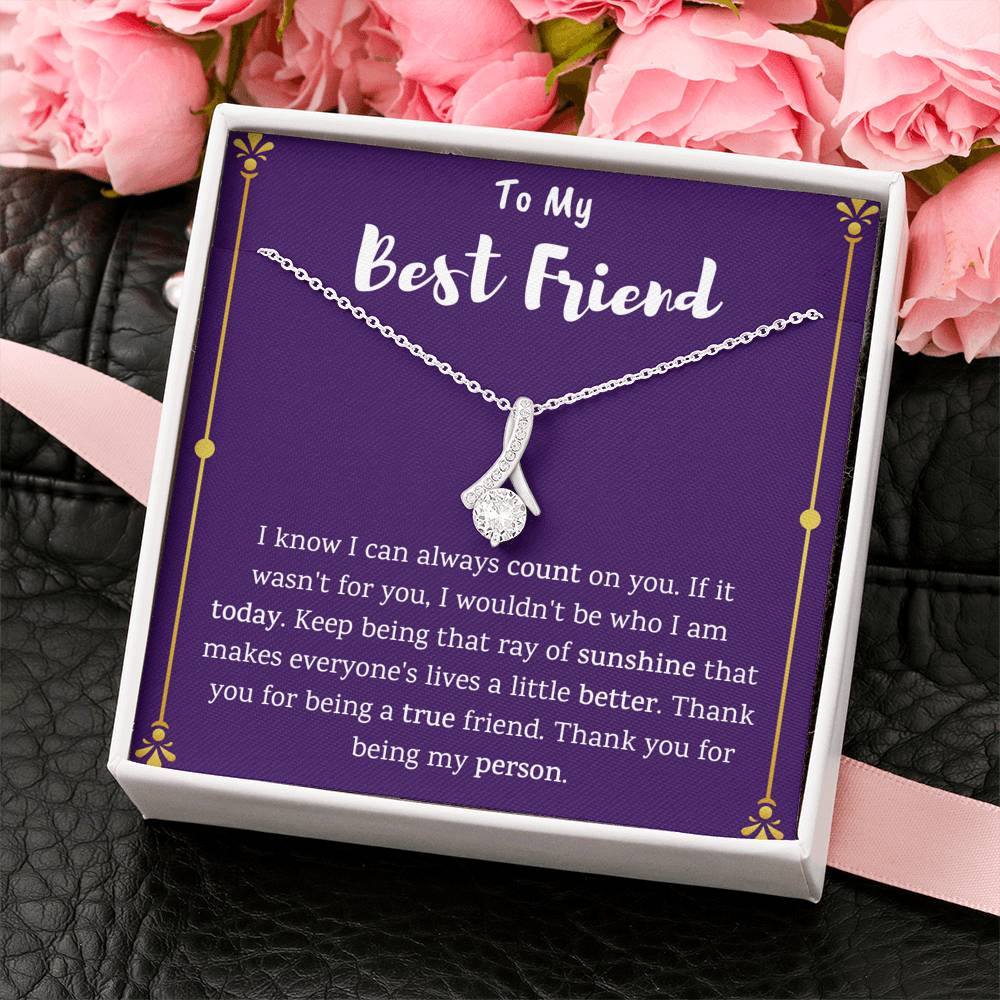 To My Best Friend Ribbon Necklace