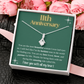 11th Anniversary Ribbon Necklace