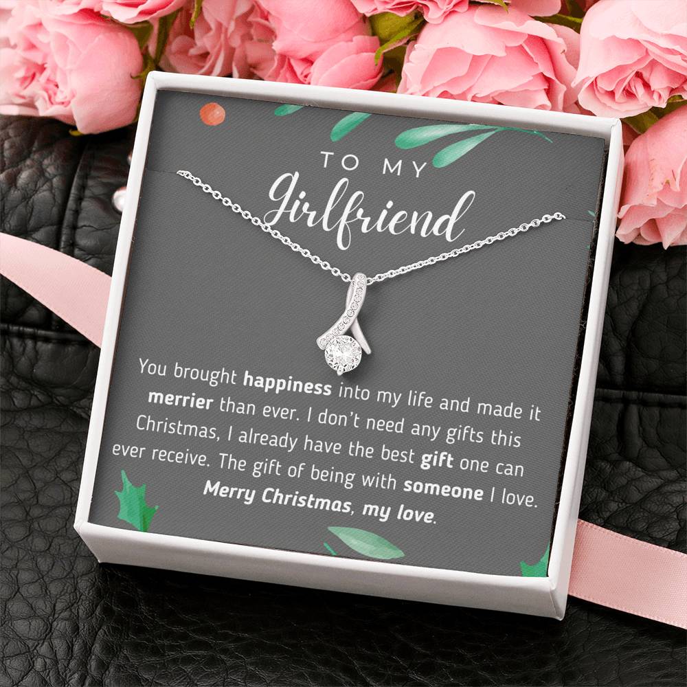 To My Girlfriend Petite Ribbon Christmas Gift