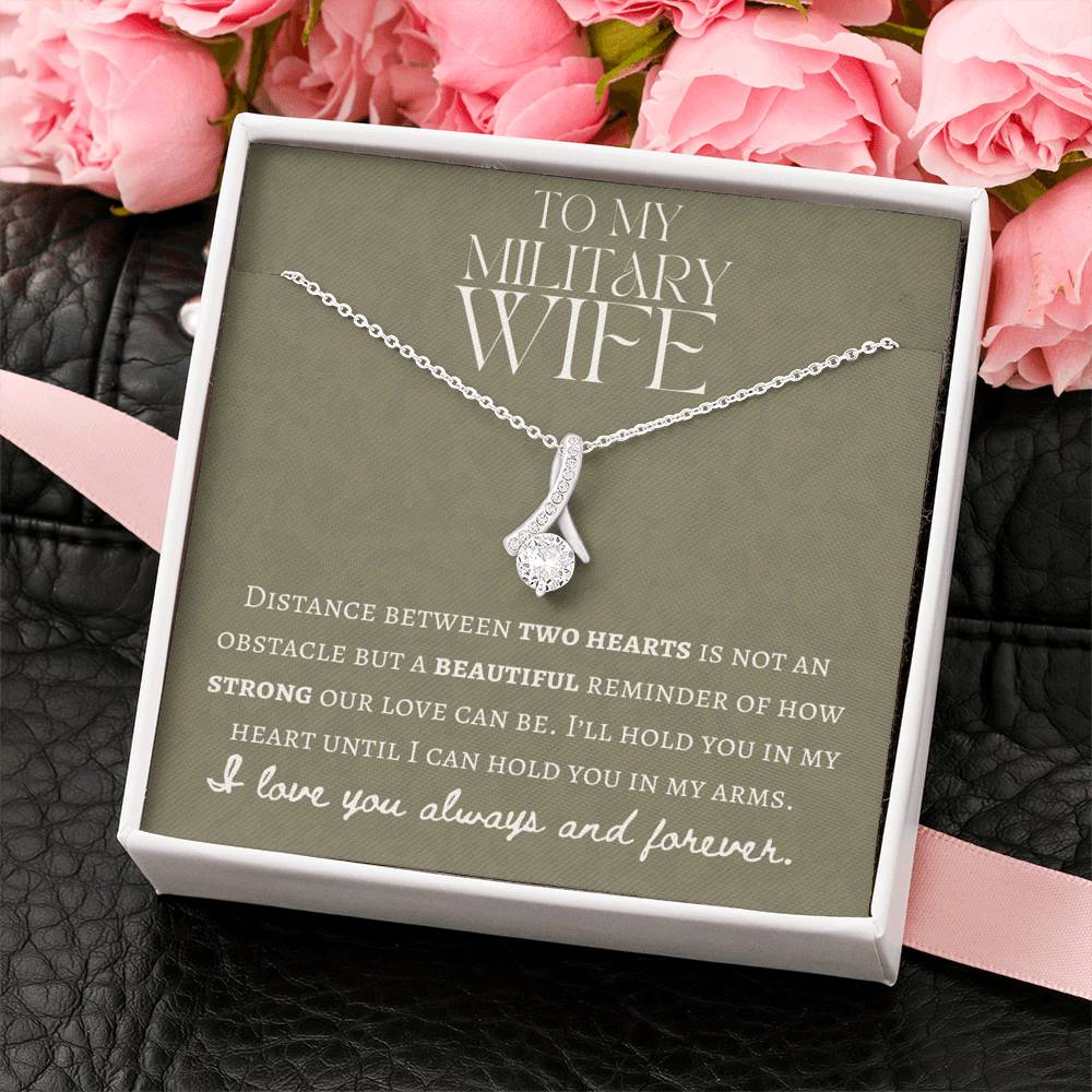 To My Military Wife Necklace