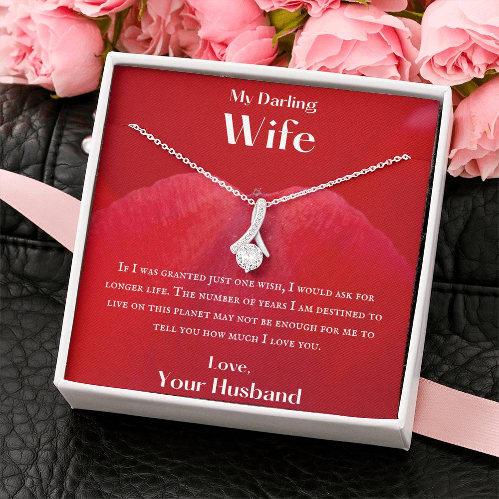 My Darling Wife One Wish Necklace