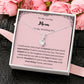 To My Mom on My Wedding Day Petite Ribbon Necklace