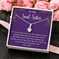 To My Soul Sister Petite Ribbon Necklace