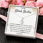 To My Work Bestie Petite Ribbon Necklace