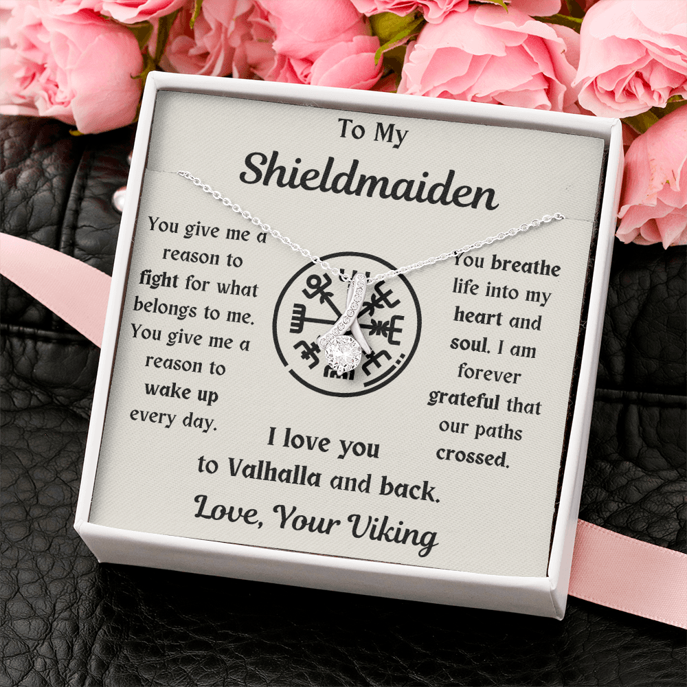 To My Shieldmaiden Ribbon Necklace