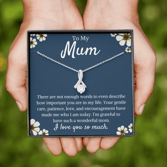 To My Mum Ribbon Necklace
