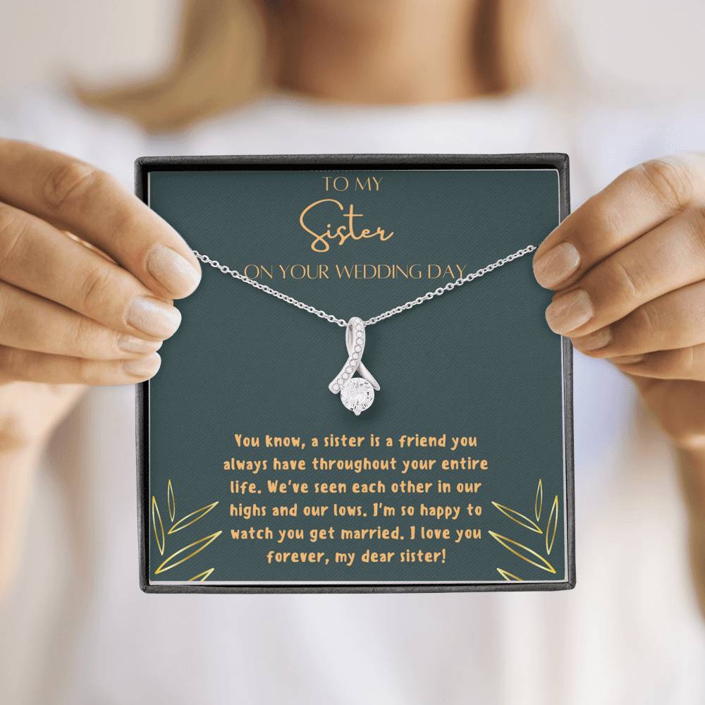 To My Sister on Your Wedding Day Petite Ribbon