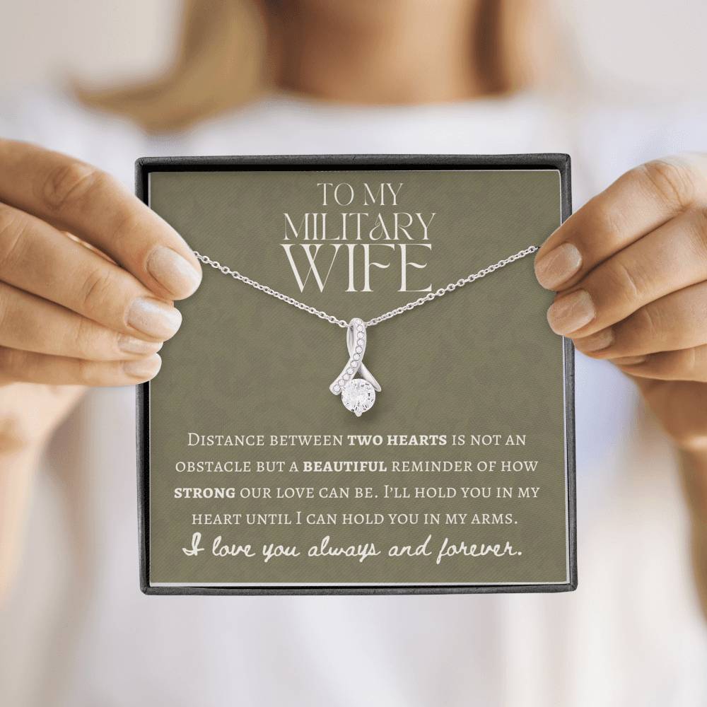 To My Military Wife Necklace