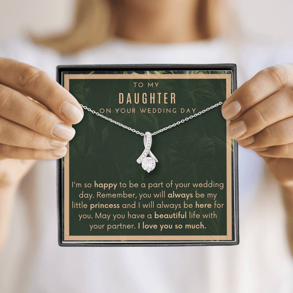 To My Daughter On Your Wedding Day Necklace