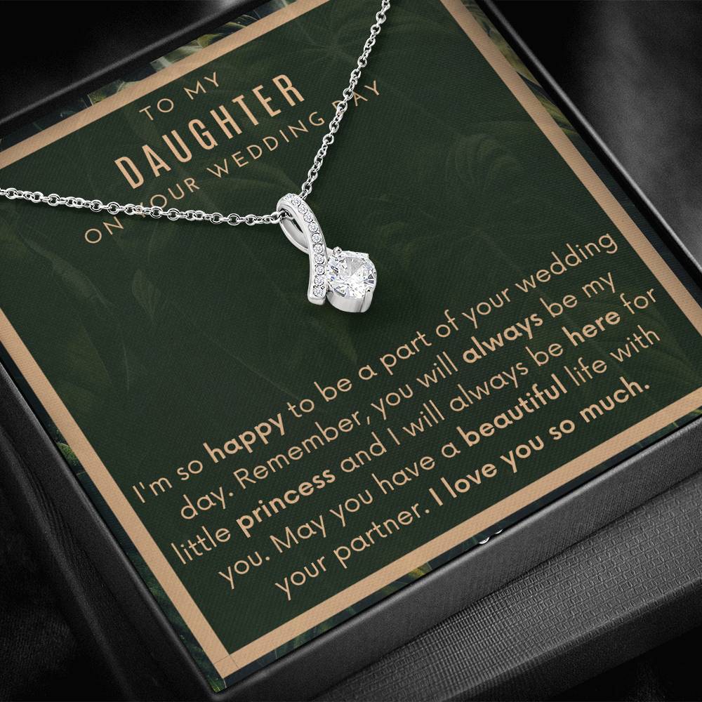 To My Daughter On Your Wedding Day Necklace