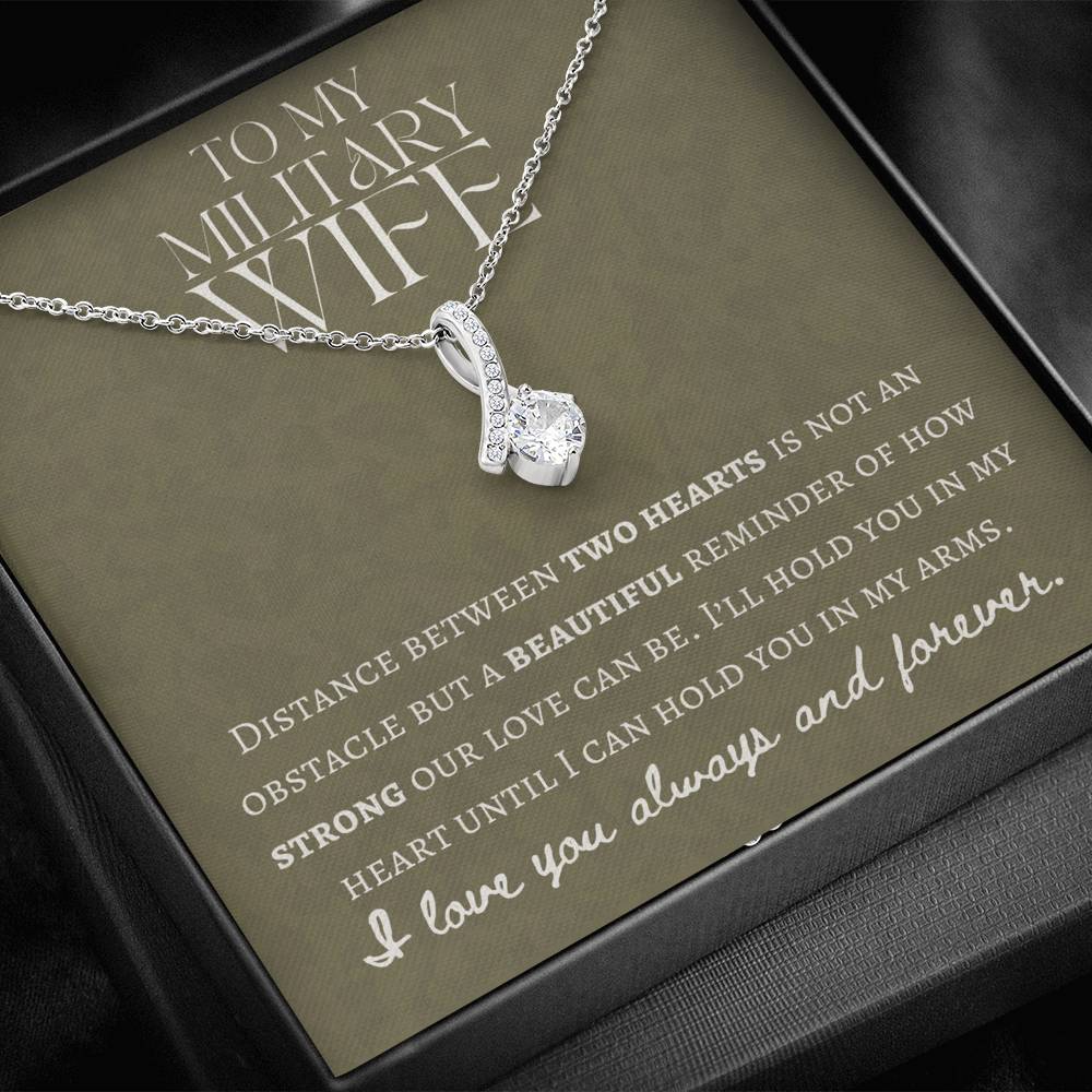 To My Military Wife Necklace