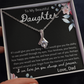 To My Beautiful Daughter from Dad Ribbon Necklace