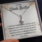 To My Work Bestie Petite Ribbon Necklace