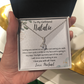 Personalized To My Girlfriend Ribbon Necklace