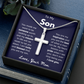 To My Son From Your Mom Cross Necklace