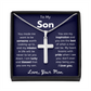 To My Son From Your Mom Cross Necklace