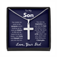 To My Son Cross Necklace from Dad