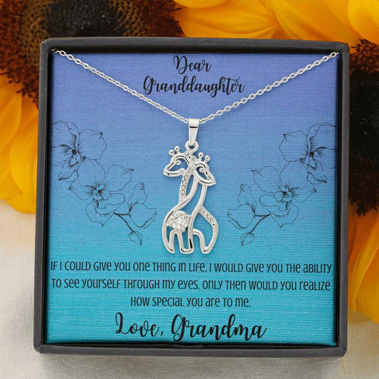 Dear Granddaughter Giraffe Necklace