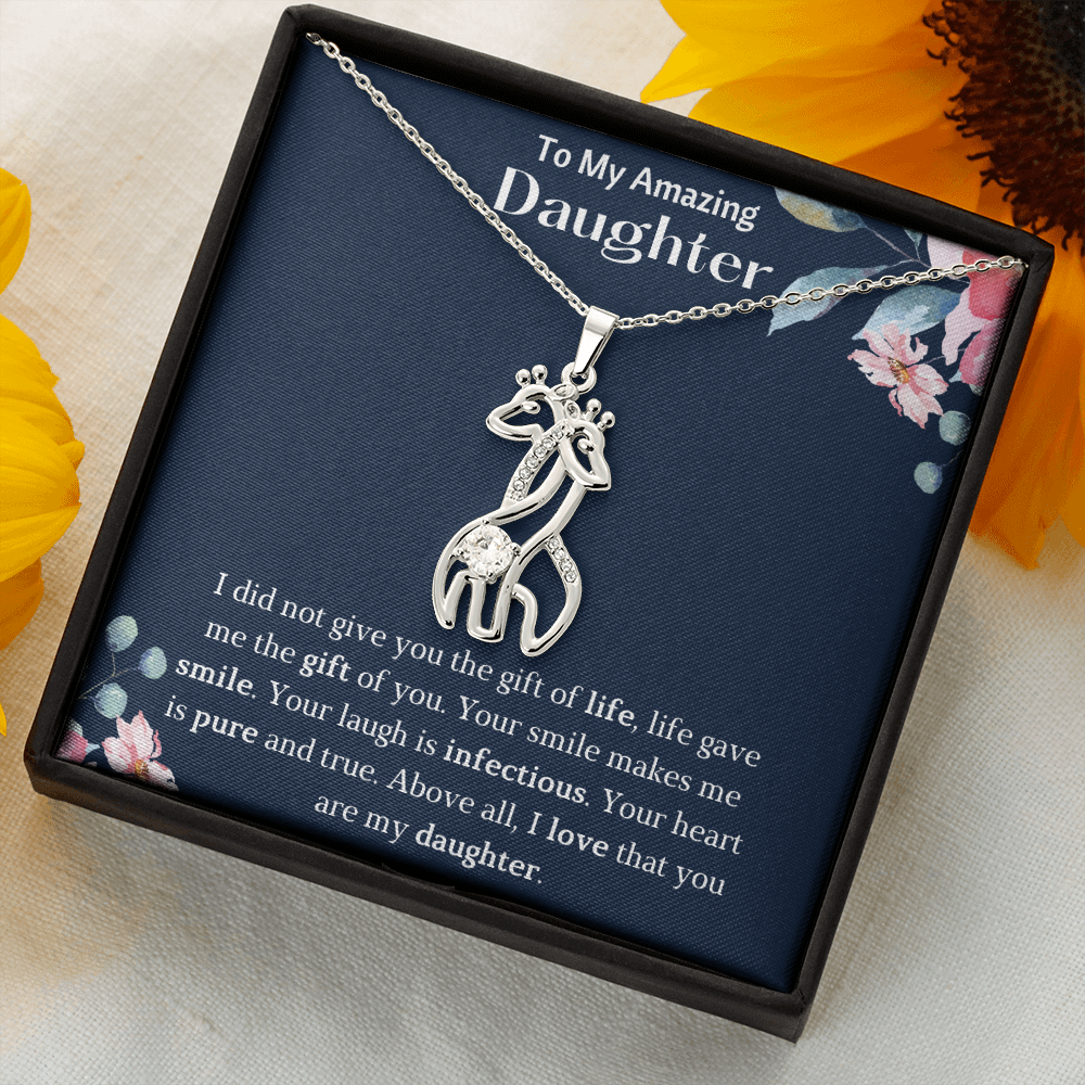 To My Amazing Daughter Giraffe Necklace