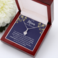 To My Mom On My Wedding Day Ribbon Necklace