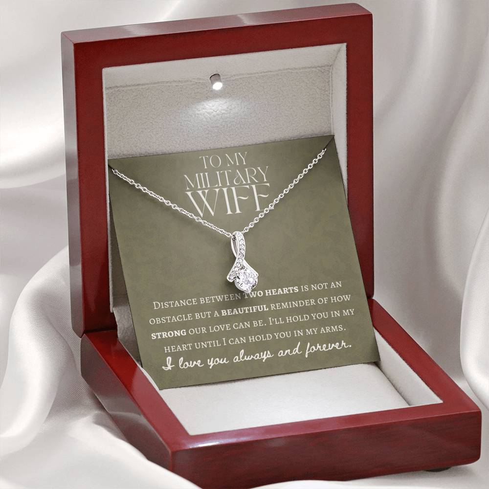 To My Military Wife Necklace