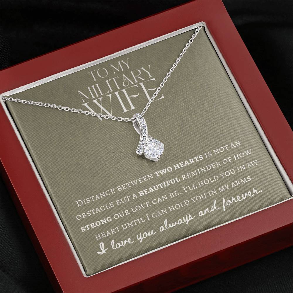 To My Military Wife Necklace