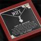 To My Wife 1st Anniversary Ribbon Necklace