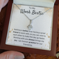 To My Work Bestie Petite Ribbon Necklace