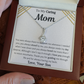 To My Caring Mom From Son Petite Ribbon Necklace