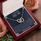 To My Beautiful Mom Interlocking Hearts Necklace