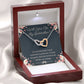 Will You Be My Godmother Interlocking Hearts Necklace