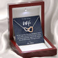 To My Army Wife Interlocking Hearts Necklace