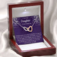 To My Beautiful Daughter on Your Wedding Day Interlocking Hearts Necklace