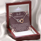 2nd Anniversary Interlocking Hearts Necklace