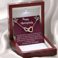 Happy Anniversary to Wife Interlocking Hearts Necklace