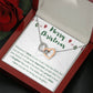 Merry Christmas Interlocking Hearts Daughter Necklace