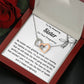 To My Amazing Sister on Your Pregnancy Interlocking Hearts Necklace