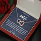 To My Army Wife Interlocking Hearts Necklace