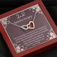 2nd Anniversary Interlocking Hearts Necklace