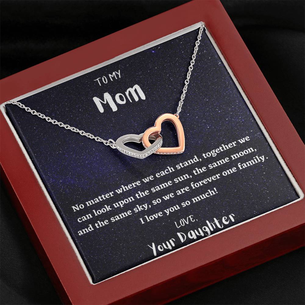 To My Mom Interlocking Hearts Necklace